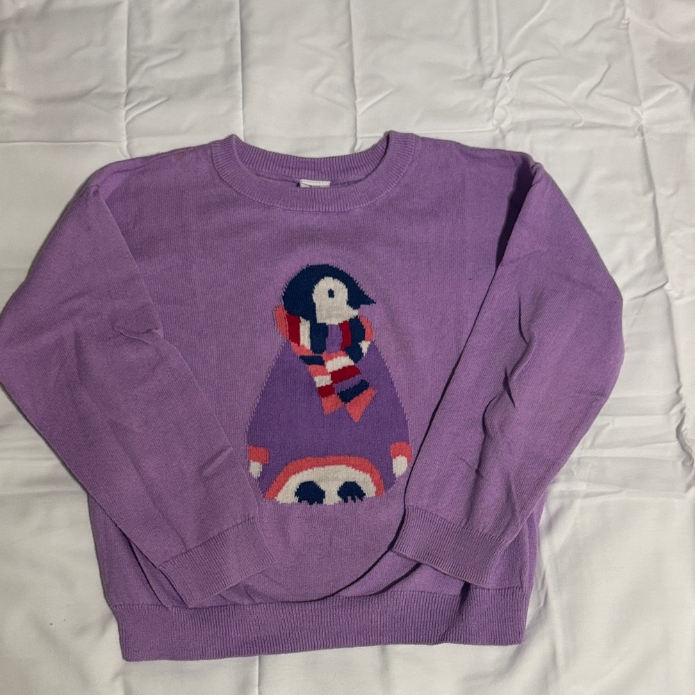 GAP Purple Kids Sweater with Penguin Design
